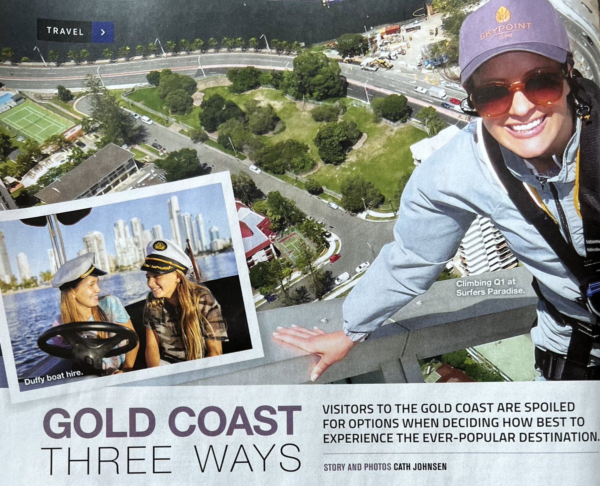 cath_johnsen's tweet photo. Recent work for RACQ magazine about three very different ways to experience the Gold Coast. If you’re a member, the April edition should be in your virtual or physical letterbox very soon! #travelwriting #goldcoast #racq https://t.co/uLLeiIpdKQ