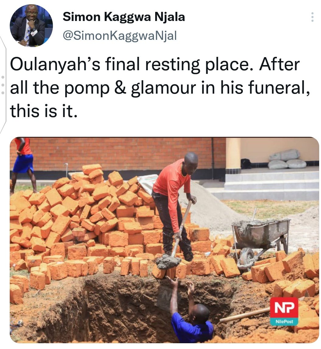 You hounded the man in life. You hounded him as he fought for his life in hospital. You're now hounding him in death! Eh eh eh my Lord, I wonder! This is called okuwalana omulambo! Why troll a man even in death? If you can please take the pomp and glamour and give us back Jacob!