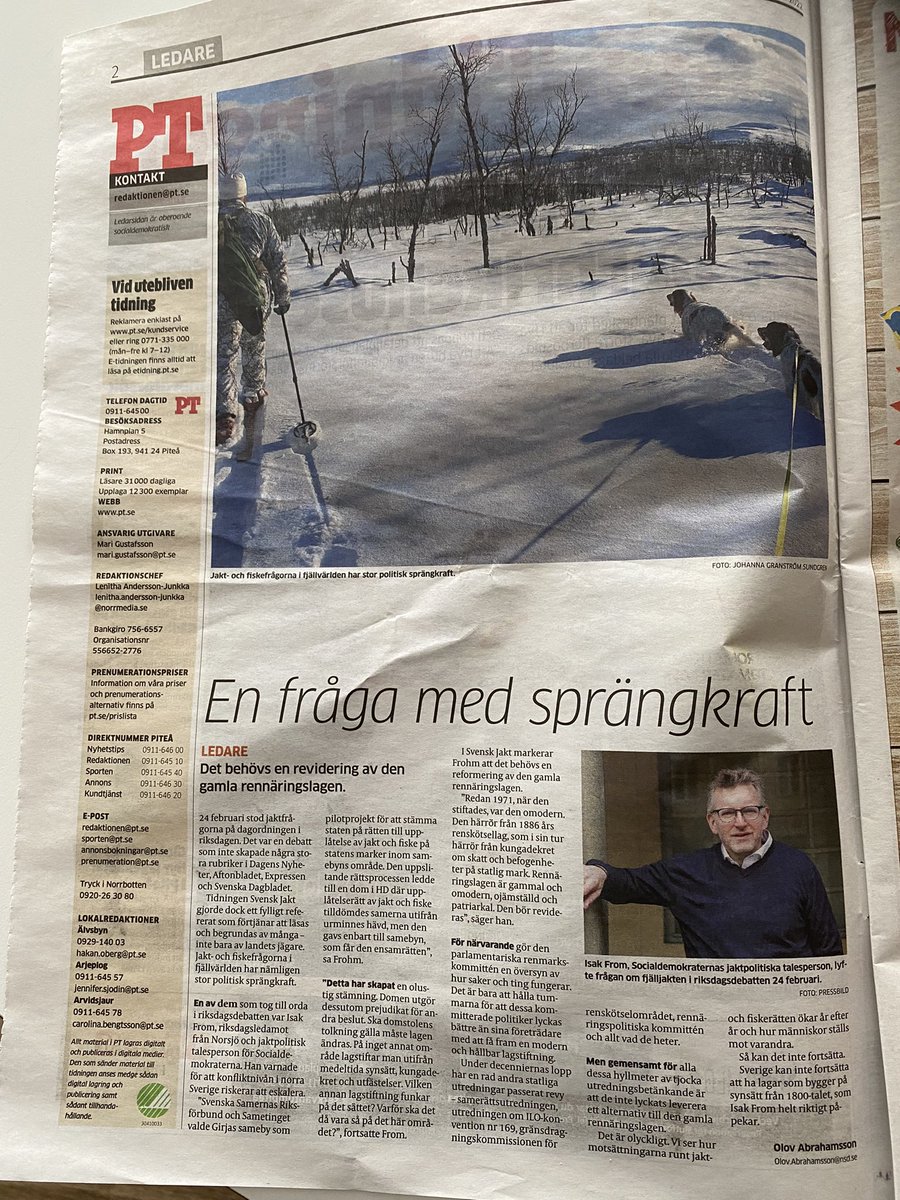 Hur påverkar detta dig, ditt boende, din fritid, din tillgång till svenska fjällen mm?
Ställ frågan och se vad svaret kan bli.