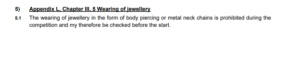 Wedstrijdleider lijkt Hamilton aan te pakken: 'Geen sieraden en piercings'