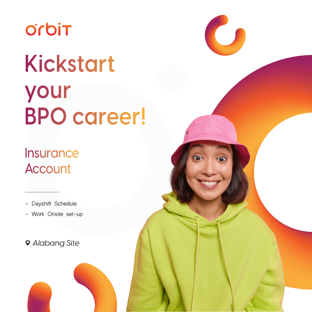 OrbitCareerHub's tweet photo. Looking for a Dayshift Account? Then, you're up for a treat with Orbit!
You may start your application here π https://t.co/Dzyr4ifZeb
#MakeMeaning #Hiring #BPO #CallCenter #BeWithOrbit https://t.co/tQI4f0TE4v