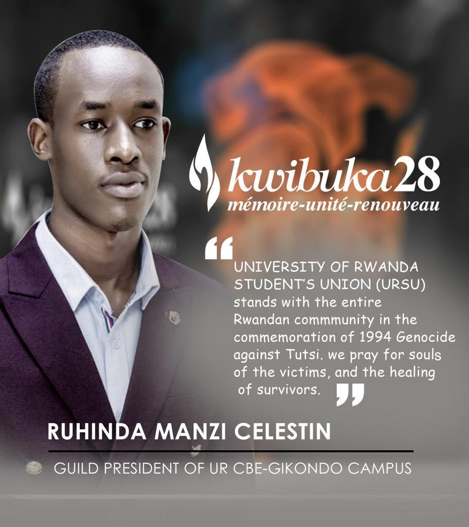 ursu_cbe's tweet photo. @ursu_cbe Se joint à tous les Rwandais pour le 28e commémoration du  génocide de 1994 contre les Tutsis .                                                              Remember-Unit-Renew 
#Kwibuka28 @manzi_ruhinda https://t.co/siCbTNEisP