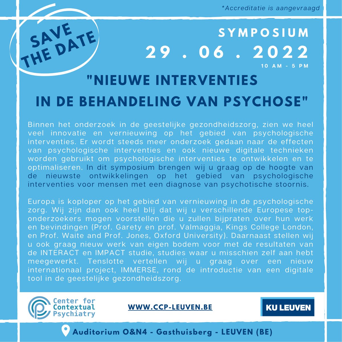 Save the Date! Meer info op ccp-leuven.be