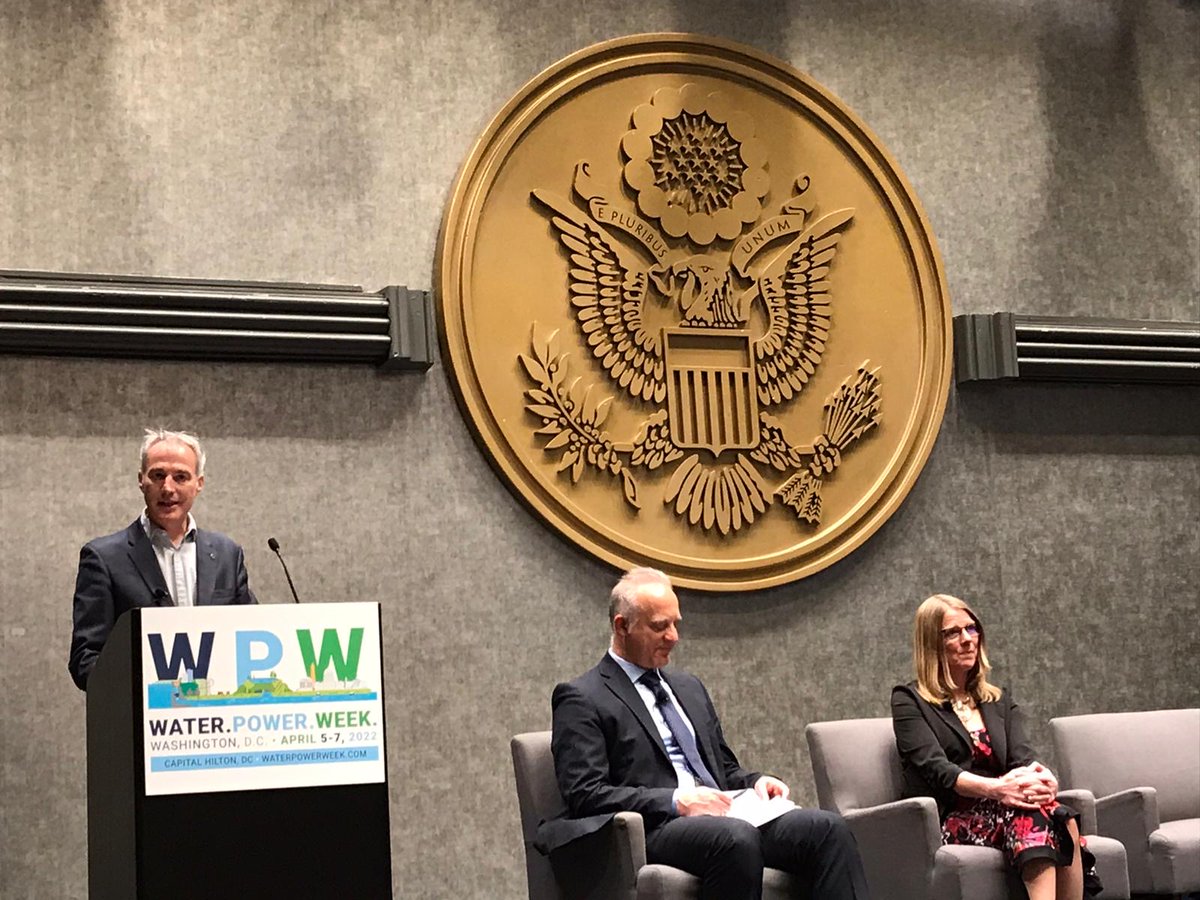 iha_org's tweet photo. IHA Chief Executive @eddierich1 to the #hydropower sector at #WPW2022: "We've been talking too much amongst ourselves, we need to get the message 'we can #WithHydropower' out."

#WaterPowerWeek https://t.co/LYm9xzQoTa