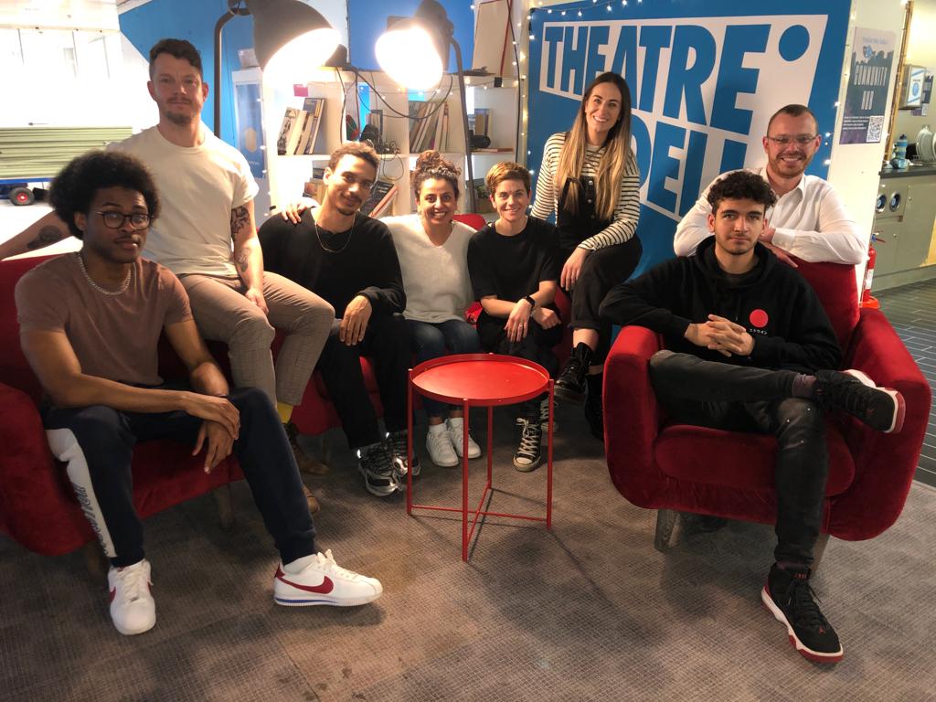 PostItProds's tweet photo. We had the whole team together in rehearsals yesterday, so we had to get a pic. DAISY is coming together beautiful thanks to these amazing peeps 💜

@QueensTheatreH @ace__london @TNLUK #Daisytheplay https://t.co/McrBq4OXvy