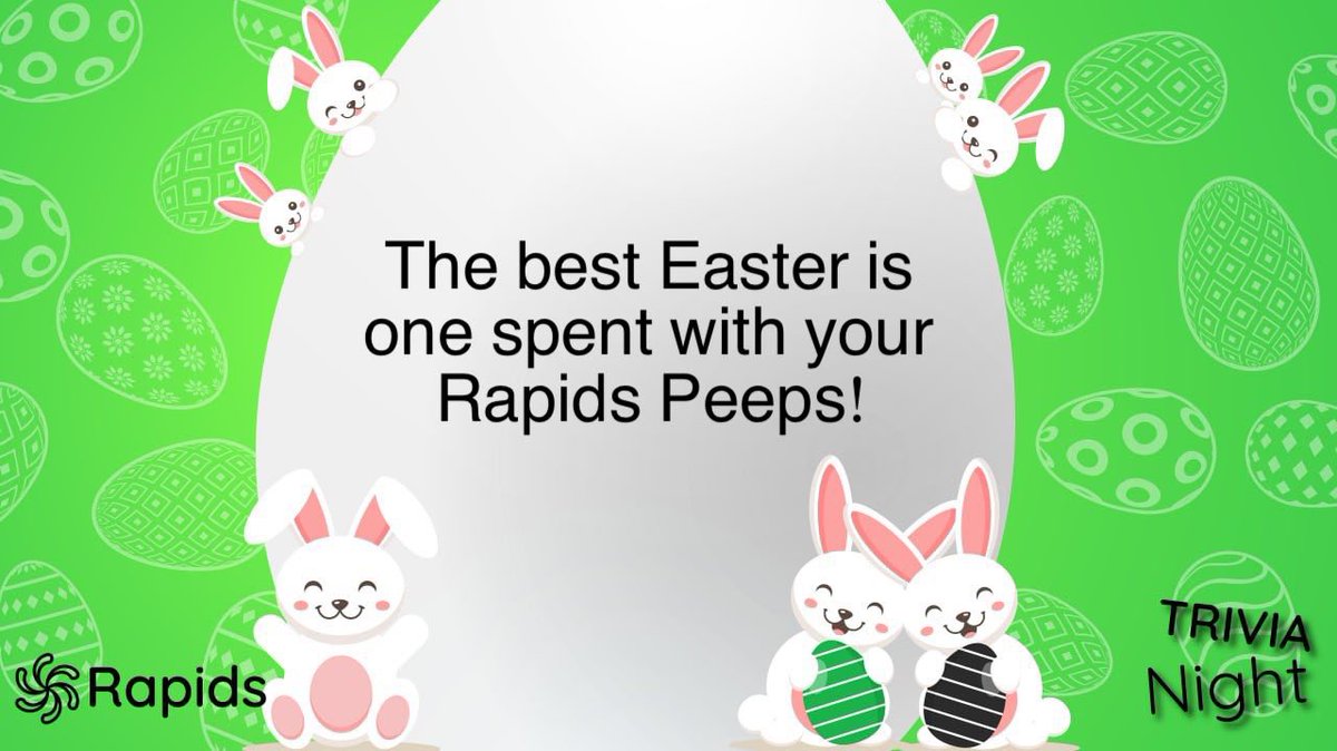 Come join our Easter Festivities at #RapidsNetwork!

April 11th - 7-day Easter Egg Hunt begins

April 13th - Hot CROSS Buns WORD PUZZLE

April 15th - Meme Contest Theme will be announced

April 17th 9pm UTC Happy Easter #Trivia w/Stuart 

#BAYF @RapidsRPD #Masternodes $RPD #NFTs