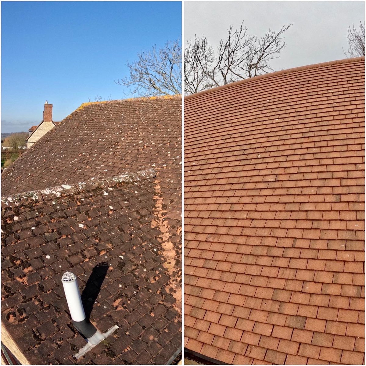 MackintoshClean's tweet photo. A fantastic roof transformation! Watch my video on YouTube to see the satisfying cleaning process.π€©π
#roofcleaning #cleaning #mossremoval #exteriorcleaning #propertymaintenance #clean #pressurewashing #aemackintosh #local #northampton #roofclean πΊ https://t.co/uM18fZZNOv https://t.co/nz5oOAdwKR