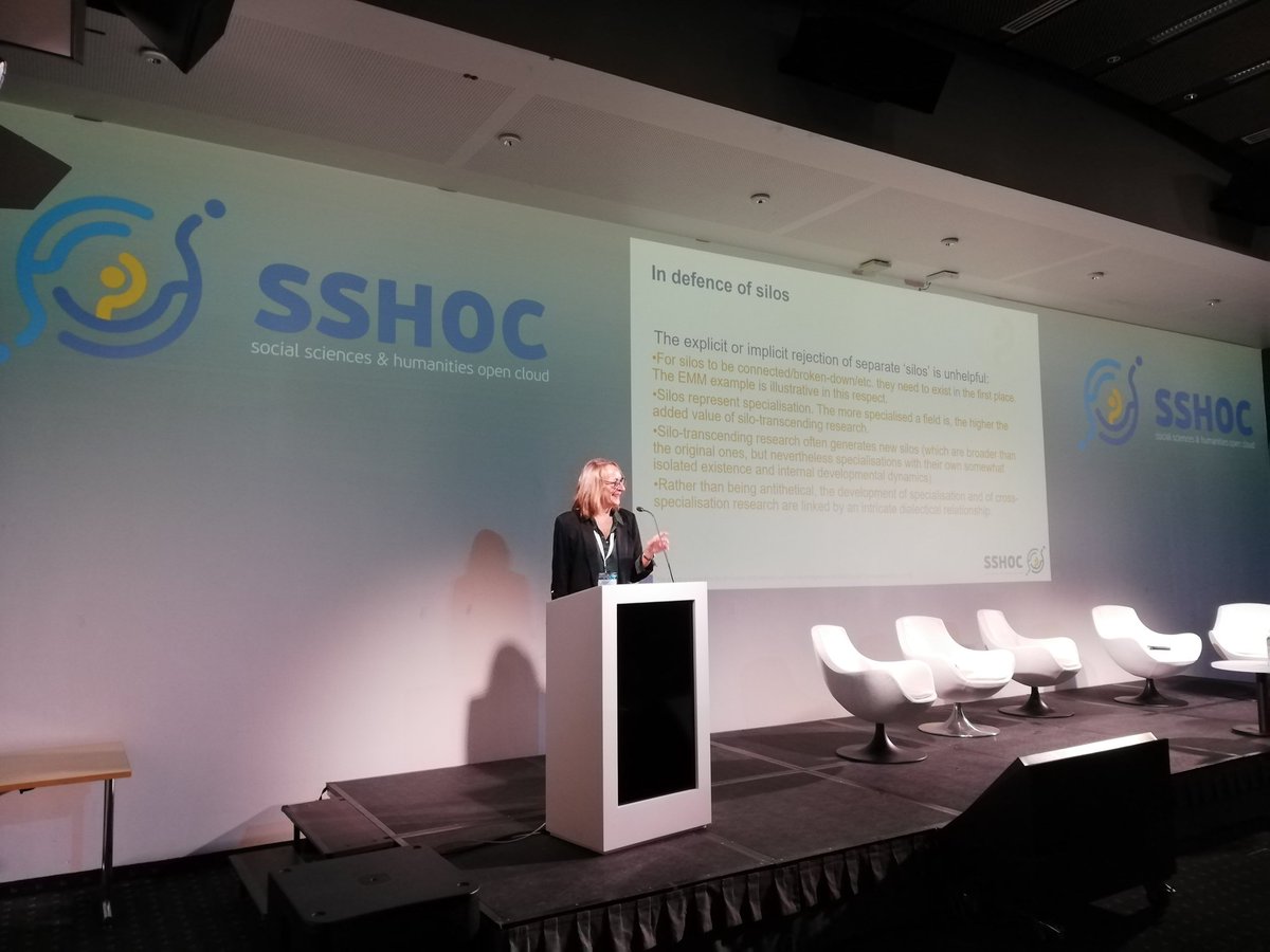 LIBEReurope's tweet image. LIBER&apos;s very own @AstridVerheusen is currently on stage at the #SSHOCinglyFinal2022 Conference in Brussels, moderating the session &apos;Breaking down silos on the road to the #SSH Open Cluster&apos;.