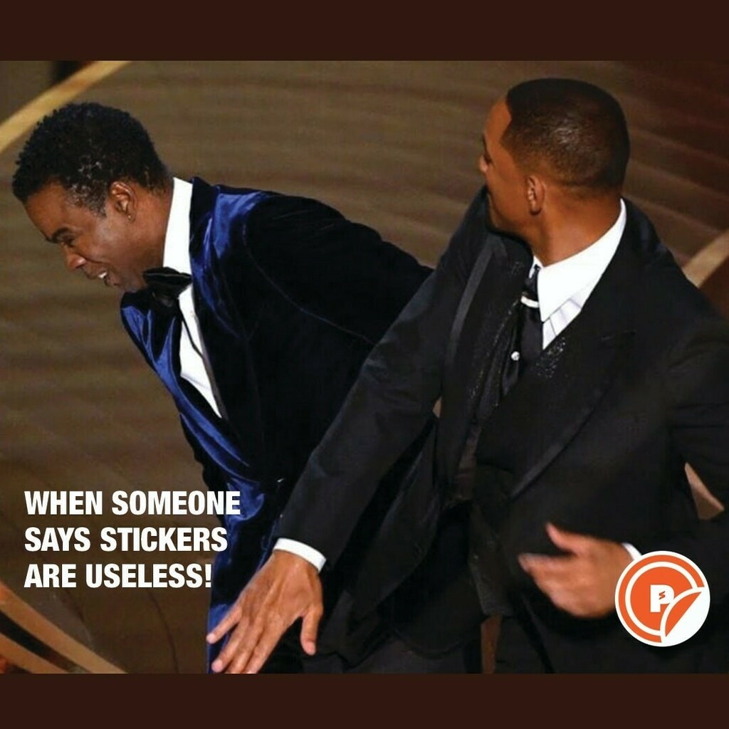 PickaStick2's tweet photo. When someone says stickers are useless😅

https://t.co/qLctJ9pRMi

#willsmith #chrisrock #oscar #oscar2022 #pickastick #memes #willandchris #stickerslaps #stickerdesign #stickershop #stickers https://t.co/Q4uQrweWwf https://t.co/1qVRBUd8Kt