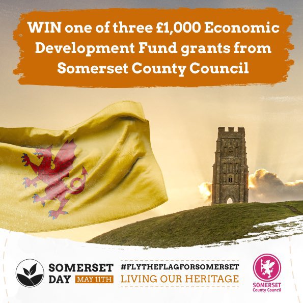 Somerset_Day's tweet photo. Fancy winning £1000? In celebration of #SomersetDay we’ve teamed up with @SomersetCouncil to offer THREE worthy Somerset-based businesses the chance to WIN £1000 each. Very best of luck all! ❤️💛

Nominations close 22nd April - apply today! https://t.co/l5mioYdcNC https://t.co/Ogbn70tBsd