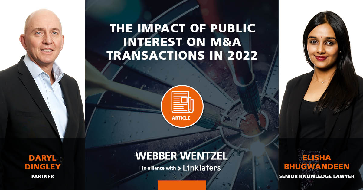 webberwentzel's tweet photo. The impact of public interest on M&A transactions in 2022. This year, #dealmakers can expect an extensive and broad range of public interest conditions to be imposed on many mergers. Insights by Daryl Dingley and @elish_10.
🔗 https://t.co/WNjnwEf2Pq
#CompetionLaw | @wplawmag https://t.co/zGhMx0pFKb