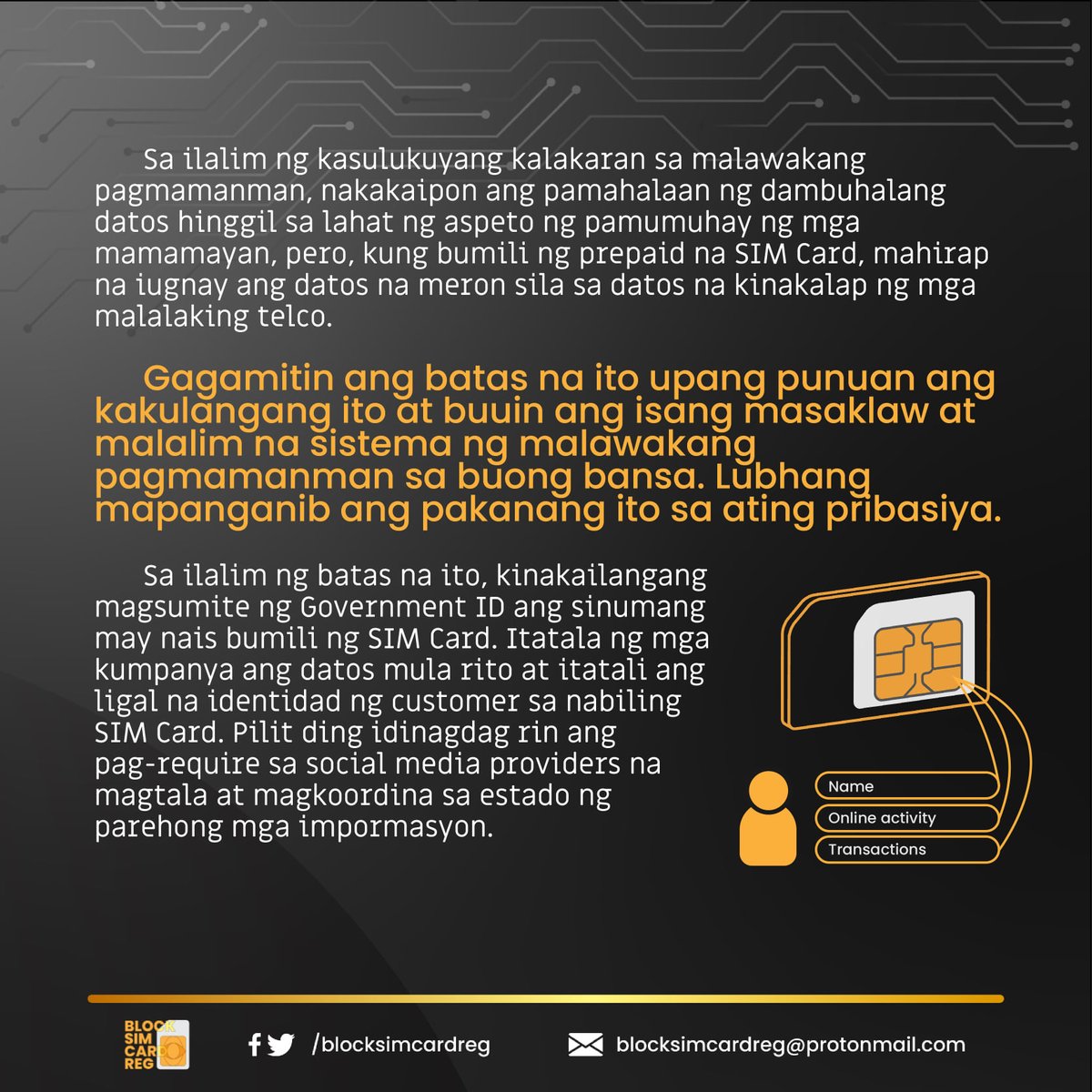 blocksimcardreg's tweet photo. Infographic | Bakit Mahalaga ang Karapatan sa Pribasiya?

#BlockSIMCardReg https://t.co/FLlNiAoQ4t