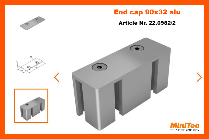 minitecesp's tweet photo. #MiniTec presenta nuevo producto: Tapa de 90x32 de aluminio para perfiles de la serie 45 y para usar a temperaturas más altas o bien entre sustancias químicamente agresivas. https://t.co/iVxd2pIf88
#novedades #Noticia #profilesystem https://t.co/N9uS6GY5dg