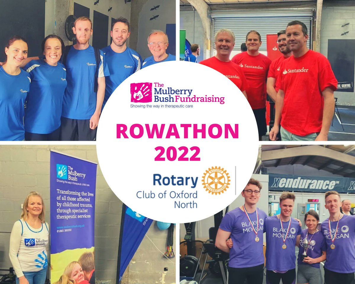 MulberryBushOrg's tweet photo. Last weekend the Rotary Club of Oxford North held a #Rowathon in aid of The Mulberry Bush😊 We would like to say a massive thank you to the @OxfordNCRotary and everyone who came along and participated🥳
@OxPharmaGenesis
#fundraising #charity #mentalhealth https://t.co/V54qSlWRhl