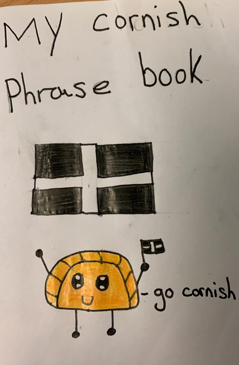 gocornish's tweet image. Ni a’n kar / We love it! Pupils from @BodriggyAcademy have been creating #Kernewek / #CornishLanguage phrase books as part of the Go Cornish for Primary Schools programme. We think they are bryntin / brilliant! #GoCornish #Cornish #LanguageLearning @CornwallCouncil @SAYKernewek