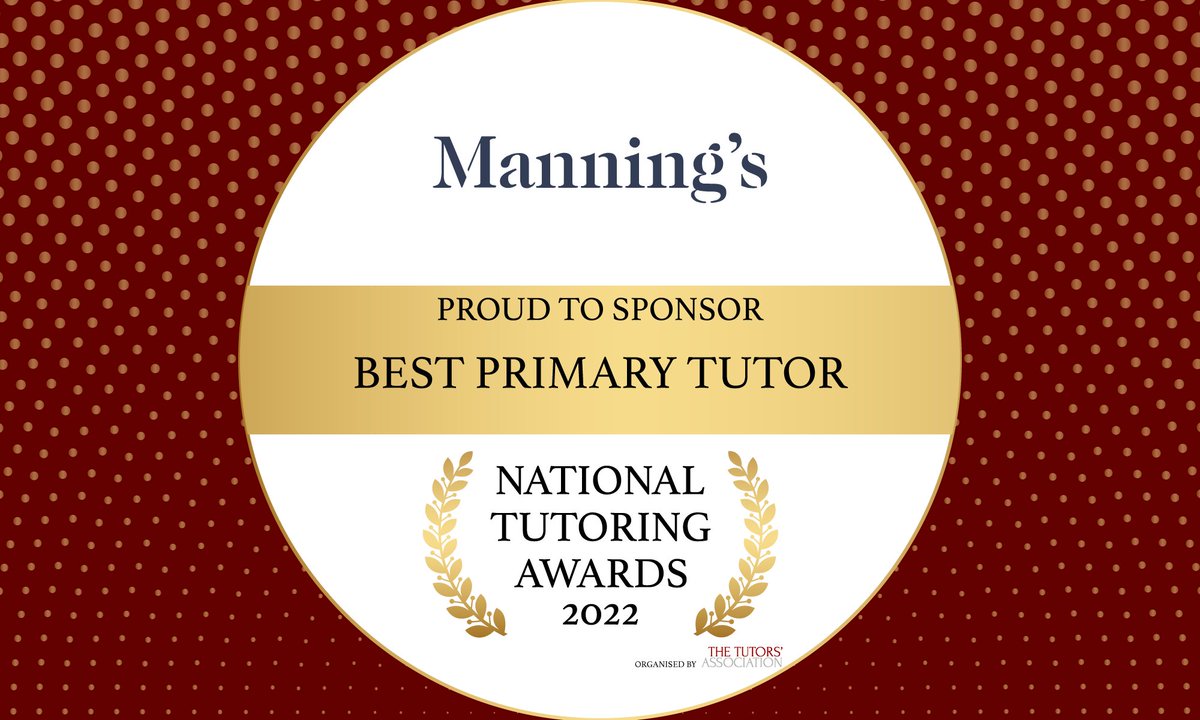 Introducing  <a href="/ManningsTutors/">Manning's Tutors</a>, Best Primary Tutor Sponsor of the National Tutoring Awards 2022! If you would like to apply for or nominate somebody else for an award, you can do so here: bit.ly/3LSDS6L  
#NationalTutoringAwards2022