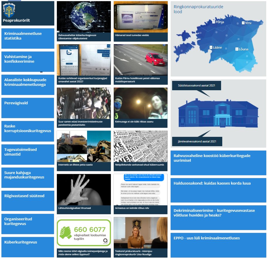 prokuratuur's tweet photo. Hetk tagasi ilmus meie tänavune aastaraamat. Võtame kokku 2021. aasta kuritegevuse vastase võitluse, kirjutame küber- ja internetikuritegudest, lähisuhtevägivallast jpm. Kes kiirustab, jõuab veel esimeste lugevate silmapaaride sekka! 👀 Põnevat elamust! 👉 https://t.co/JuXKA4EIgv https://t.co/RSHdcwXXTU