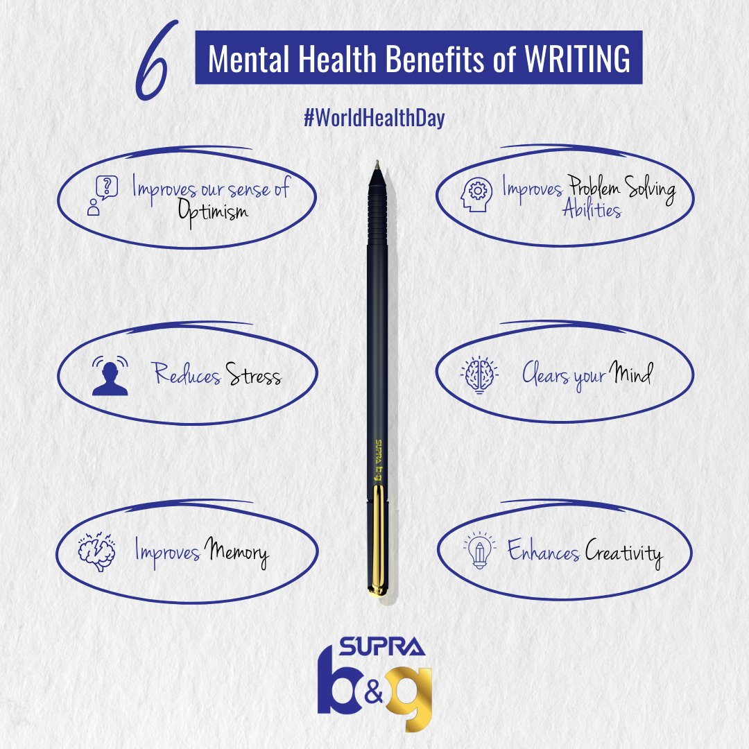 PensSupra's tweet photo. #WorldHealthDay2022
#DidYouKnow 56 million people in India i.e., around 5% of India’s population suffer from #MentalHealth disorders.(Source: World Health Organization (WHO)
#WriteToTell #SupraPens https://t.co/HvSeW5y9cM