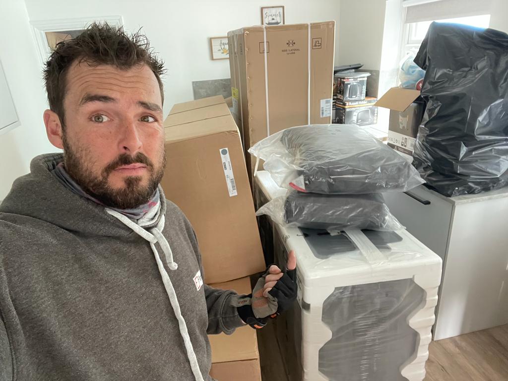 MyBricksFinance's tweet photo. Work is fully under way at MyBricks property No.2 in Redruth 🎉 
A nice delivery of goods to start the morning and Dan from GHW Services Ltd has already put a dent in the garden!  Stay tuned for more updates. 
Who’s excited to see the end result? https://t.co/LC2Z96qqIG
