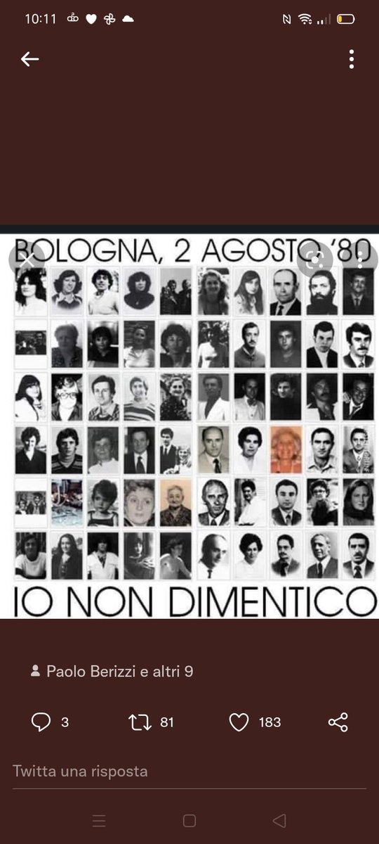 vicinipaola_'s tweet photo. I #terroristi neri negli anni hanno avuto copertura dei servizi  segreti italiani avevate paura dei comunisti  e vi siete affidati alla #pdue   Ma se siete #fasci prima o poi pagate ! depistaggi, stragi che hanno trovato la sponda anche della #CIA  #Bologna #bellini https://t.co/p5EXrv2FsM