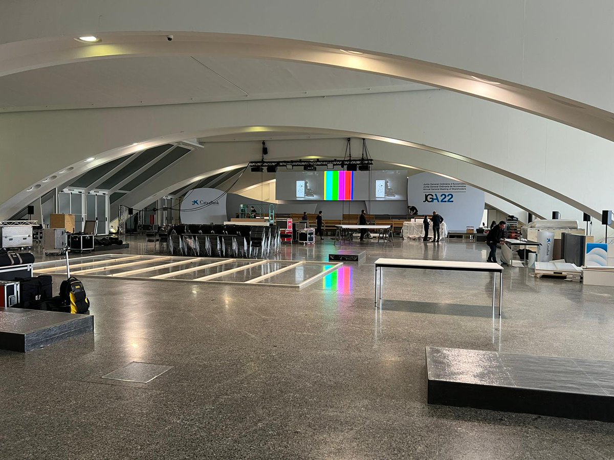 COPIMAR_GT's tweet photo. Junta General Ordinaria de Accionistas de #CaixaBank 2022. Nos complace proveer #impresoras y #copiadoras al evento; celebrado estos días en  el Museu de les Ciències de Valencia. ¡Gracias por la confianza! 🖨️ ♻️⭕ 
·
#GrowingTogether #Copimar #TransformacionDigital #CACiencies https://t.co/Xg7McX7Hpj