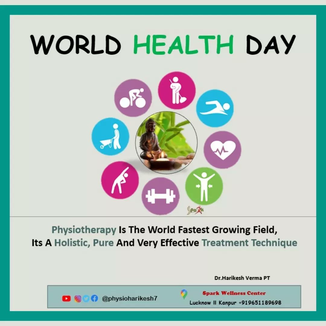 physioharikesh7's tweet photo. World Health Day ( विश्व स्वास्थ्य दिवस )
We are celebrating this day for health awareness, because 90% population suffering from lake of appropriate awareness and information about health and right doctor related to disease,pain etc.
@Shubham25770443 @rohlath @DrshashankN https://t.co/4cNA7EcJGu