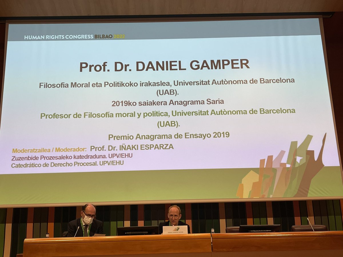katedraddhh's tweet photo. La provocación busca precisamente una reacción indignada, sin ella la obra de arte pierde su entidad #DanielGamper #HumanRightsCongress #Bilbao https://t.co/9ABI9AgVwq