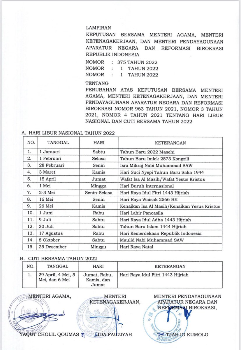 tiatampi's tweet photo. Yah beneran dong. Cuma ada 1 Hari Raya yang dapet cuti bersama (4 hari pula). https://t.co/1ke9SQaD1T