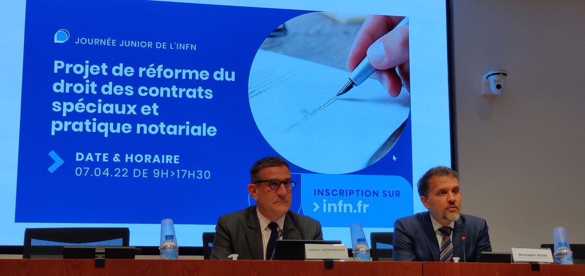 Lextenso Notaire (@lextensonotaire) on Twitter photo Pratique notariale et contrats préparatoirs, échange entre <a href="/OHerrnberger/">Olivier Herrnberger</a> et @musmekki dans le cadre de la réforme des contrats spéciaux à l'occasion de la Journée INFN
<a href="/INFN_/">INFN</a> <a href="/AednSorbonne/">Aedn Sorbonne</a> <a href="/Notaires_CSN/">Notaires de France</a> Pratique notariale et contrats préparatoirs, échange entre <a href="/OHerrnberger/">Olivier Herrnberger</a> et @musmekki dans le cadre de la réforme des contrats spéciaux à l'occasion de la Journée INFN
<a href="/INFN_/">INFN</a> <a href="/AednSorbonne/">Aedn Sorbonne</a> <a href="/Notaires_CSN/">Notaires de France</a>