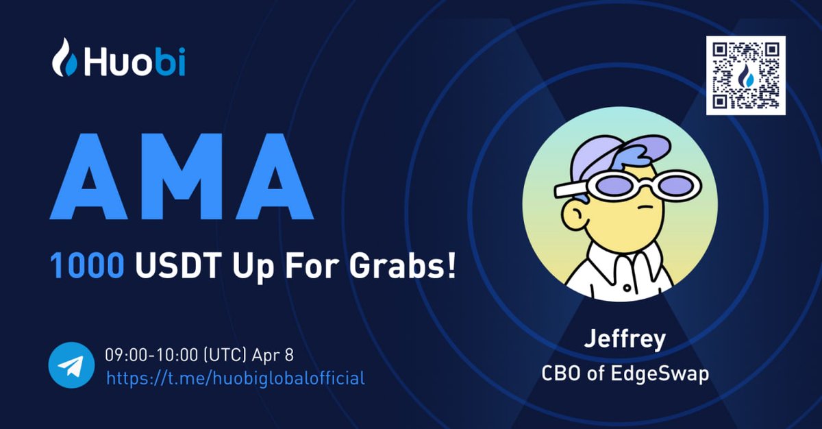 LionGanesh3's tweet photo. AMA event with the CBO of edgeswap is going to be held on huobi global official telegram group

Link: https://t.co/tvoUjkBYMt

Date &amp; Time:April 8 , 9:00-10:00(UTC)

#huobi #ama #edgeswap https://t.co/dLDK9PIVlc
