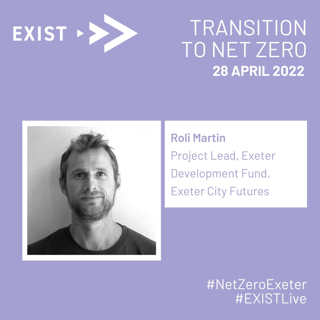 EXIST_Exeter's tweet photo. ๐ Transition to Net Zero โ Thursday 28th April 2022, 8:30am โ 11:00am ๐
Key Speaker ๐ฃ
Roli Martin, Project Lead, Exeter Development Fund, @ExeCityFutures
Book your place here: https://t.co/X5UfCZYwnr
#NetZeroExeter #EXISTLive https://t.co/AkoBLn7eRr