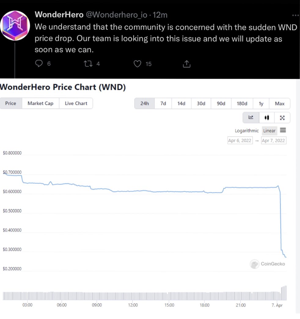 webboar's tweet photo. $WND possible hack - someone minted $40m worth of WND tokens on BSC
https://t.co/TV6VlrZaHh https://t.co/lOiQOcSnjE