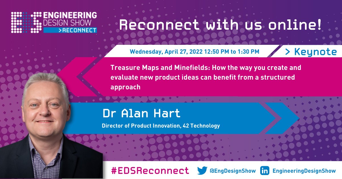 EngDesignShow's tweet photo. Register free today! Join Dr Alan Hart from @42Technology  at #EDSReconnect 👉 https://t.co/7JYt1xdU5j https://t.co/Eqb19KNyGK
