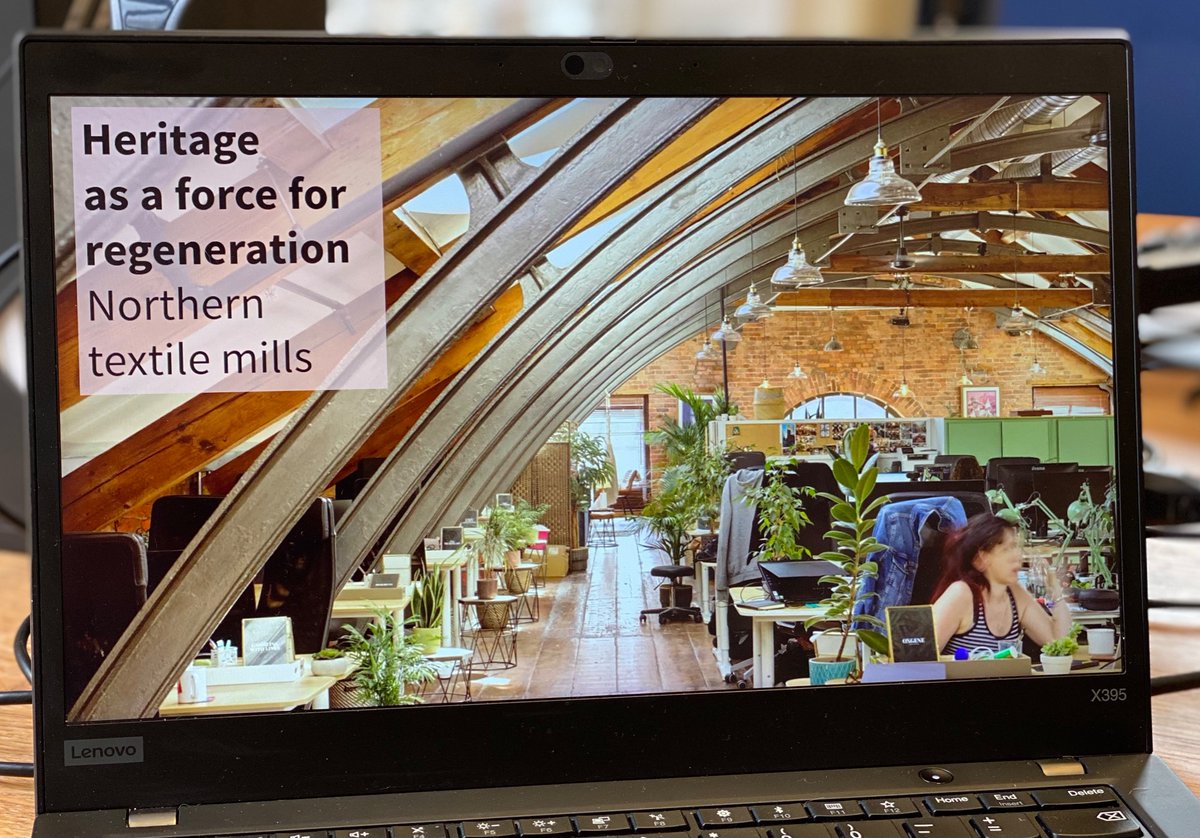 All set for my workshop later with the Historic England apprentices, exploring heritage as a force for regeneration through the lens of textile mills! #heritage  #regeneration #placemaking