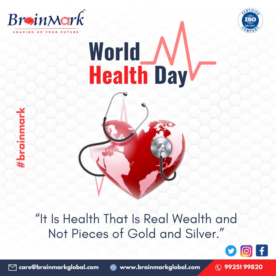 BRAINMARK_DMIT's tweet photo. World Health Day
 #brainmark  #DMIT #counselling #career #glyphologicalassessment #bls #health https://t.co/45DDJ7rM0b