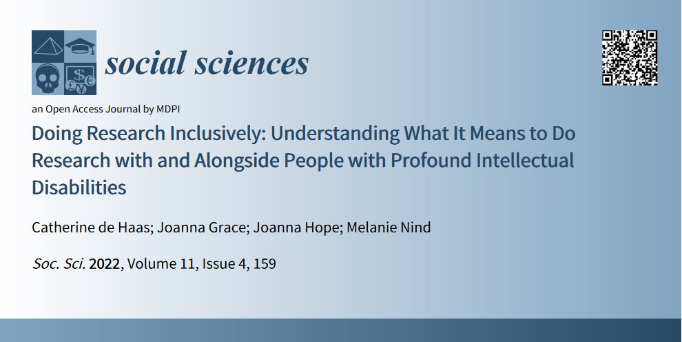 SocSci_MDPI's tweet photo. #mdpisocsci #highlyaccessed Mrs. @CatherinedeHaa1, Mrs. @jo3grace, Dr. @_jo_hope and Prof. @m_nind contributed a thought-provoking paper on inclusive research🎉,included in the inclusive research SI edited by Prof. Patricia O’Brien, get unlimited access: https://t.co/OQaZQCNxf1 https://t.co/z5mQKrMUWv