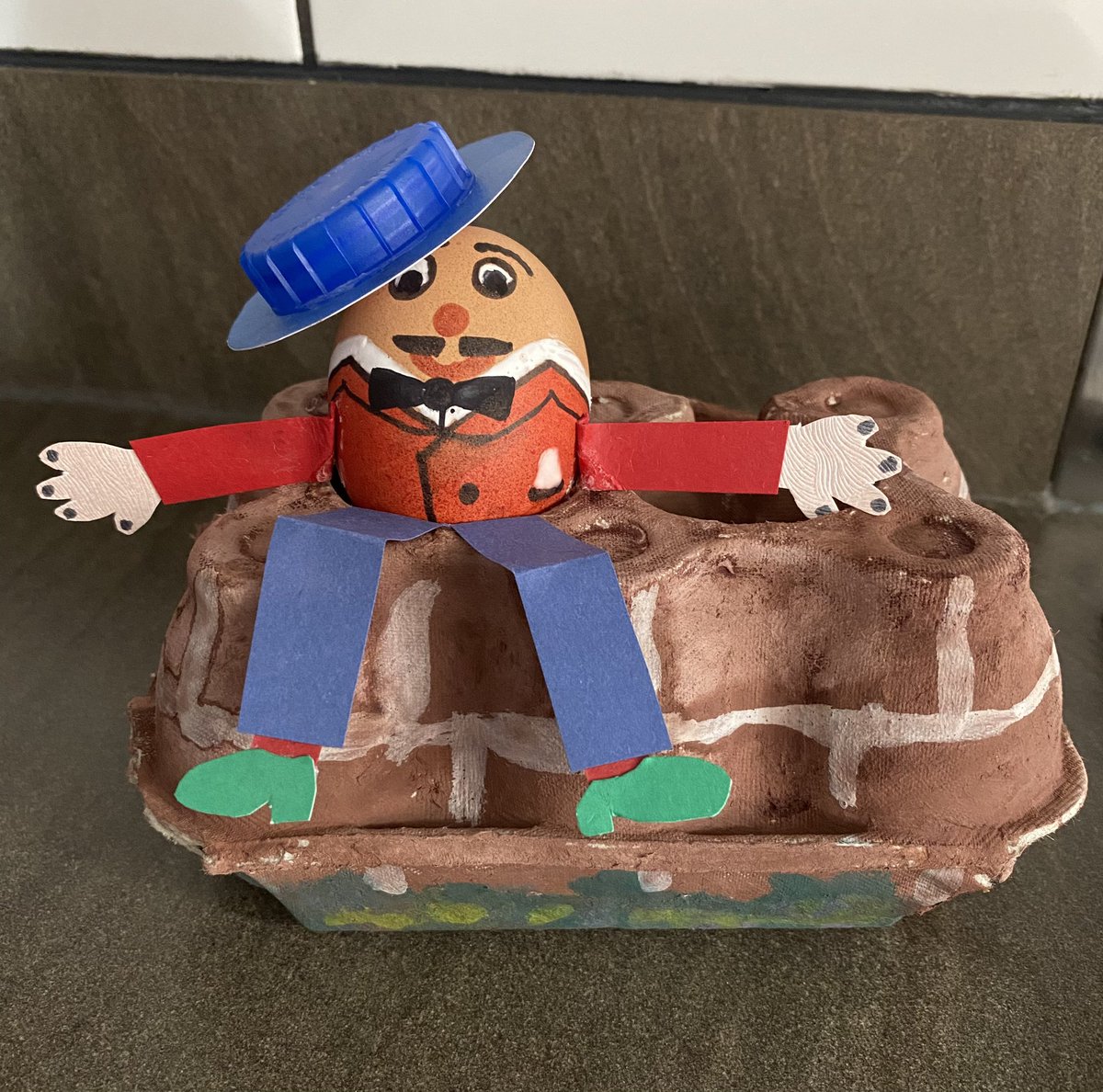 LynzM24's tweet photo. @TheSandK our egg entry for school this year! https://t.co/F63bxzBjT4