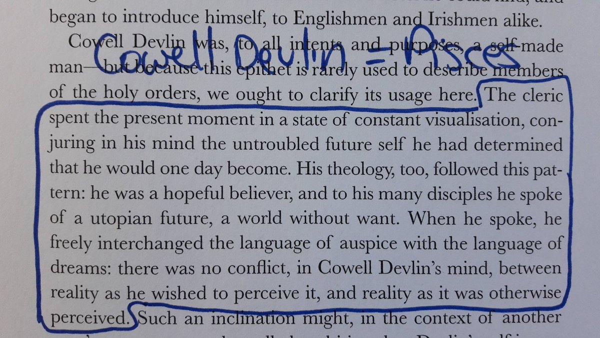 dm_astrology's tweet photo. 4of4| To reflect the influence, and celebrate Pisces, I am sharing a little literary excerpt from Eleanor Catton’s award-winning novel, ‘The Luminaries’. Her character sketch of cleric, Cowell Devlin, was inspired by the sign of Pisces. https://t.co/syuIpisjIA