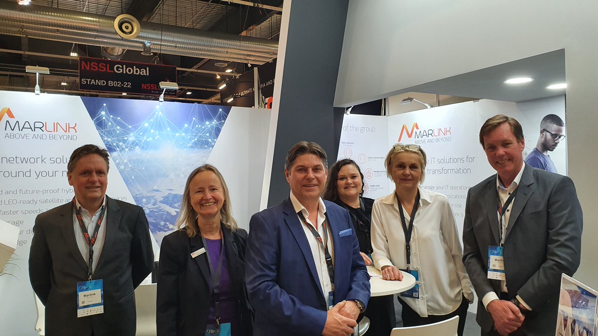 Marlink_News's tweet photo. It's the final day of @NorShipping &amp; our team, other exhibitors and visitors have all said how good it is to be back &amp; talking to customers &amp; partners face to face. Come &amp; speak with us today on Stand B02-18. #norshipping #maritime #shipping #smartnetwork #cyber #IT #BridgeLink https://t.co/p8OvY5o9C8
