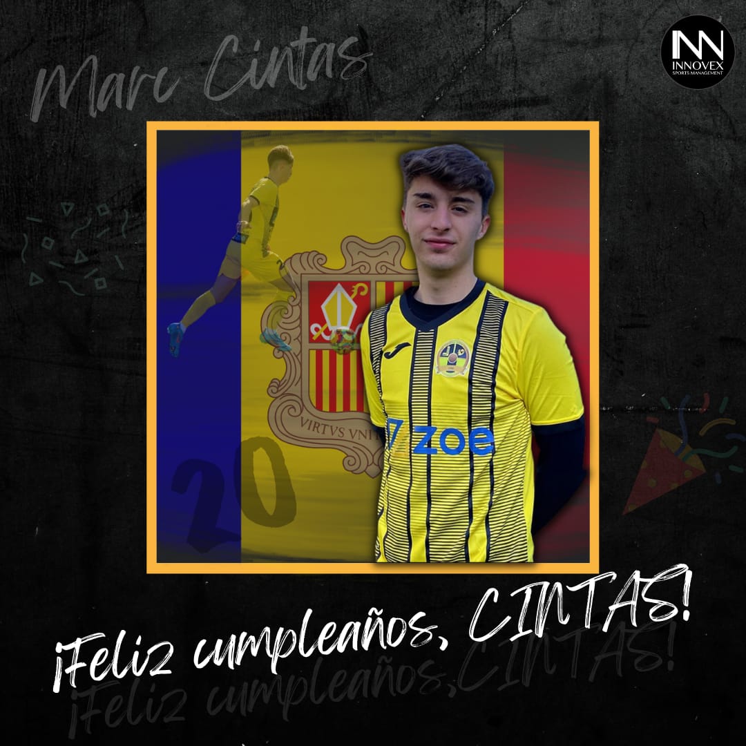 Hoy cumple 20 años nuestro jugador <a href="/CintasMarc/">Marc</a> y desde Innovex te deseamos que disfrutes al máximo tu día. Por muchos más años juntos. ¡Felices 20, Cintas! 🎂🎊🥳
