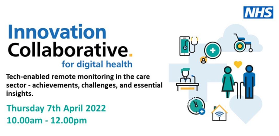 Less than half an hour to go until #NHSInnovCollab #care workshop on supporting people at home through #tech enabled remote monitoring. 

Recording & resources available next week here: tinyurl.com/3xsdn34a