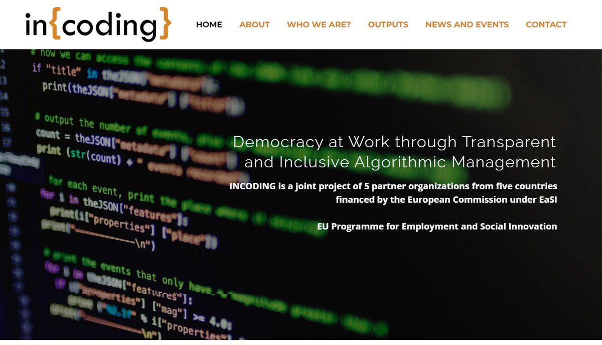 AlejandroGodino's tweet photo. The #INCODINGproject put the spotlight on the role of collective bargaining and other forms of employee involvement in (co)governing AI-based systems of management at work, analyzing four countries and the EU level. Visit our website for more info:
https://t.co/5E4aUkeQtp https://t.co/PdscQmFVMG