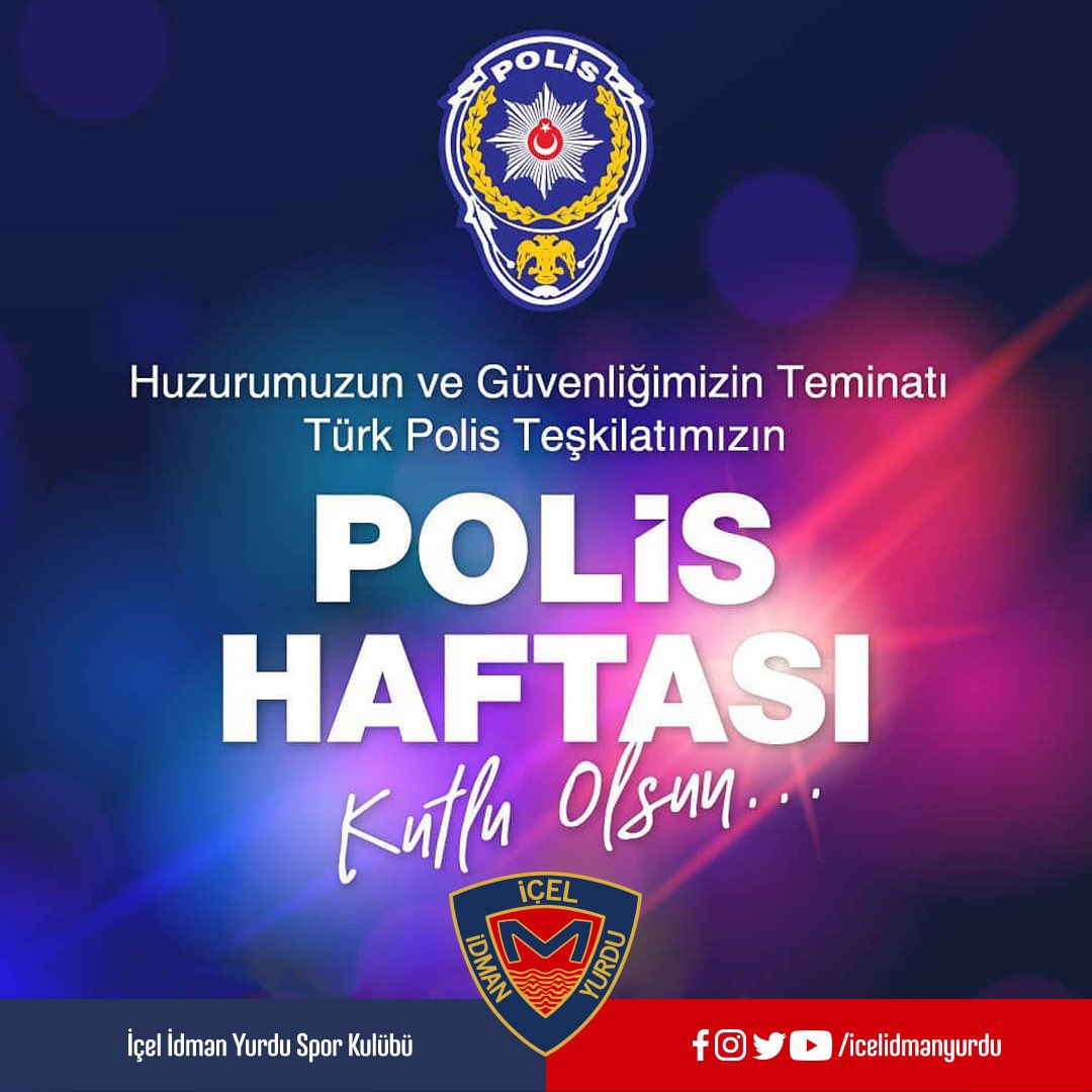 Huzurumuzun ve Güvenliğimizin Teminatı Türk Polis Teşkilatımızın Polis Haftası Kutlu Olsun... 
#polishaftası #mersin #içelidmanyurdu