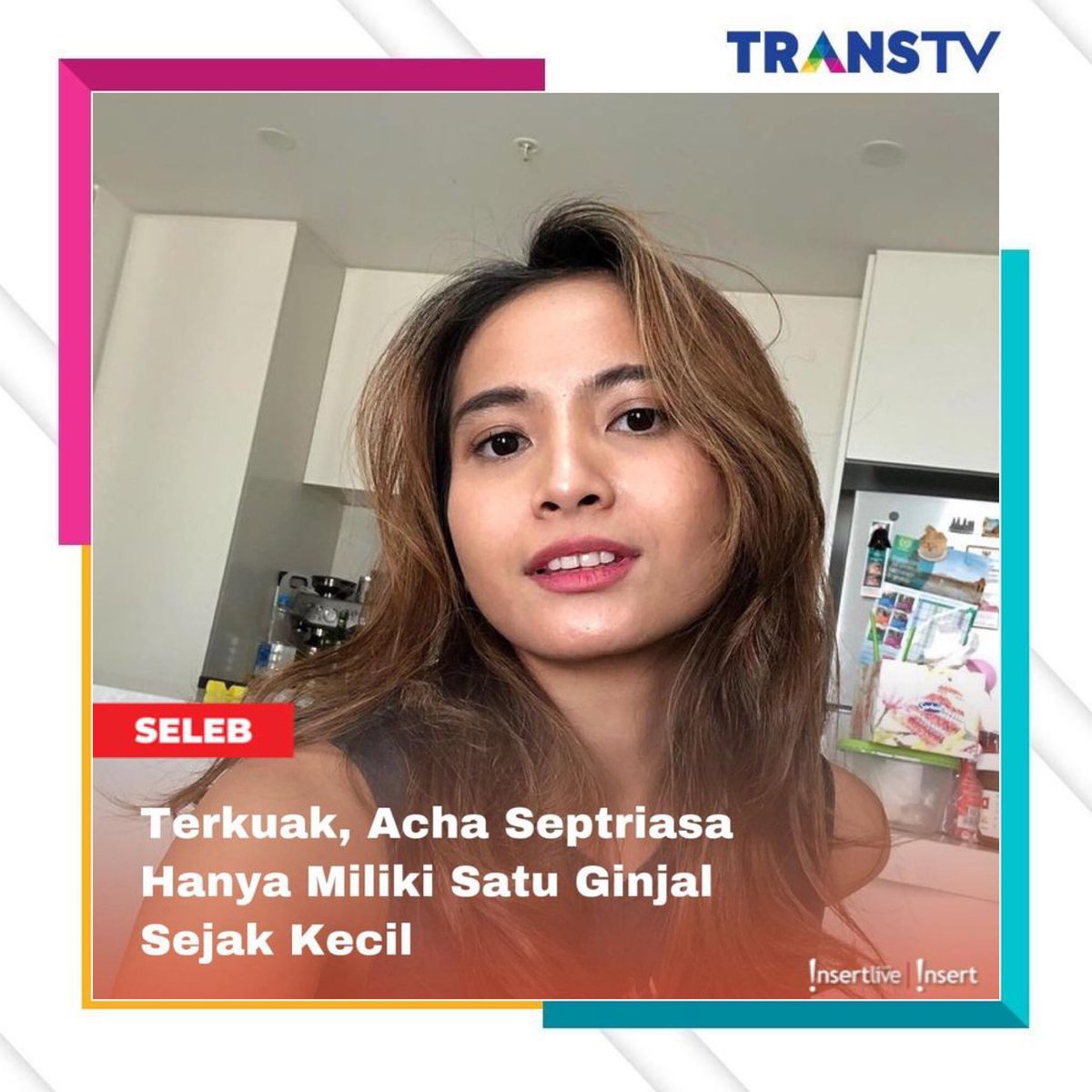 TRANSTV_CORP's tweet photo. Acha Septriasa ternyata hanya memiliki satu ginjal sejak ia masih kecil. Hal tersebut diungkapkan oleh Acha saat berbincang di kanal YouTube Ngobrol Asix.

Source : @insertlive 
#inserttranstv #insertttv #transtv https://t.co/GZD6eeDZM2