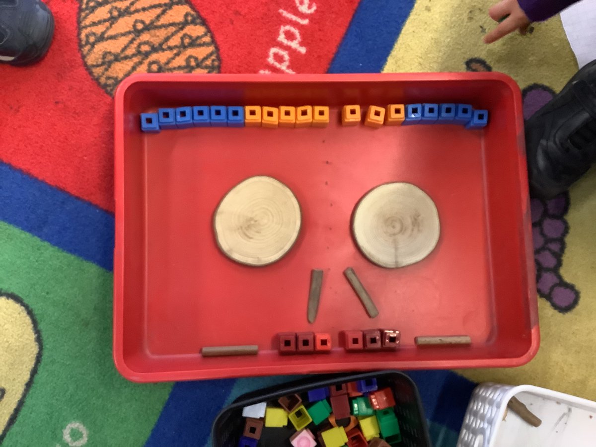 StJosephs_P6's tweet photo. We have had loads of fun using loose parts to explore symmetry this  morning. Spot the walrus and the unicorn amongst our wonderful creations! 🦄 @stjosephsedin https://t.co/y7u9k77Y2o