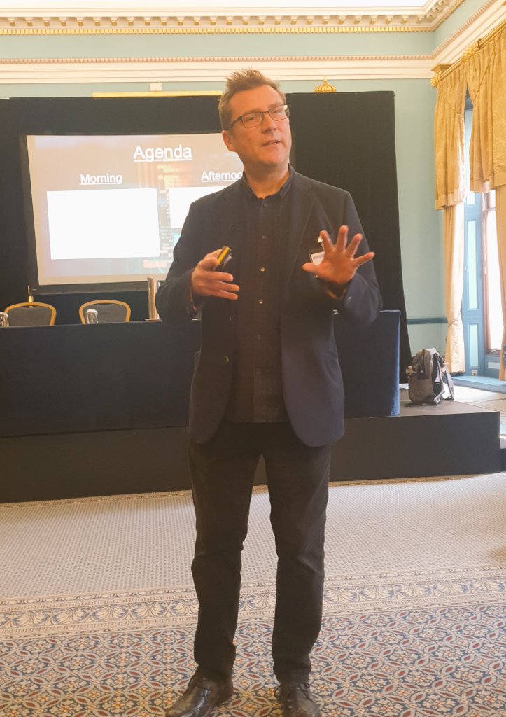 DSbDTech's tweet photo. Delighted to kick off the 2nd Day of our "All Hands" Event @The_IoD in London.@joinson Director of @discribehub welcomes the #DSbDEcosystem as our pitchfest commences. https://t.co/G747dZcDqk