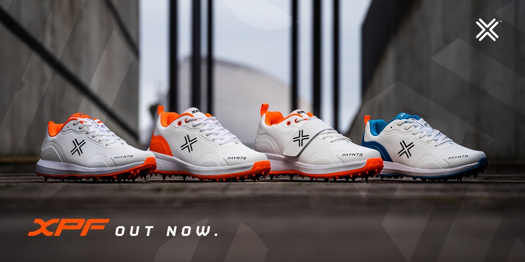 PayntrCricket's tweet photo. It's time to Experience PAYNTR Fusion ❌

The PAYNTR XPF Range is OUT NOW online and in stores!

#cricket #xpf #xpfp6 #xpfar #xpf19 #xpf22 #payntr #payntrcricket #performancemultiplied #cricketshoes #shoes #footwear #lovecricket #cricketlovers #cricketfans https://t.co/dfl7FxZNKG