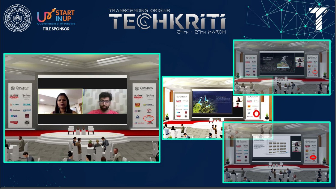 UPStartuppolicy's tweet photo. We congratulate @techkriti_iitk, @IITKanpur for successfully conducting the 28th edition of its annual festival #Techkriti’ 22 supported by #StartInUP.
Sharing some glimpses of the virtual platform & other activities that happened during the entire event.
#Econclave
#iitkanpur https://t.co/NNgnbQ9iuC