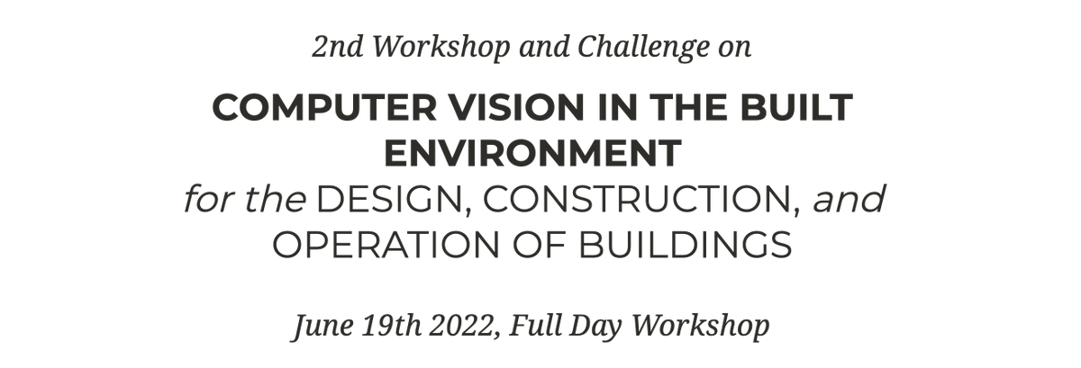ir0armeni's tweet photo. The 2nd Challenge of the “Computer Vision in the Built Environment” CVPR Workshop is now open for submissions! It includes 2 tasks: 2D floorpan &amp; 3D semantic building model generation. Consider participating to the challenge &amp; workshop! For more details: https://t.co/AFiyf01OCz https://t.co/jnGIvMiQ5J