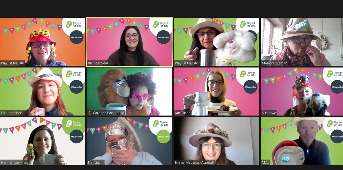 PlaylistforLife's tweet photo. The team take their #MusicalTea duties VERY seriously... can you guess what our theme was? 😄 🐰 🐣
An egg-cellent virtual catch up to kick off Musical Tea month! 🎶
Host your own Musical Tea event to help raise awareness of music for #dementia: https://t.co/XBG7DDNYAG https://t.co/Ew5pl6axgk